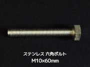 ステンレス 六角ボルト 全ネジ M10×60mm SUS304 ステン六角ボルト【取寄せ品】【サイズ交換/キャンセル不可商品】