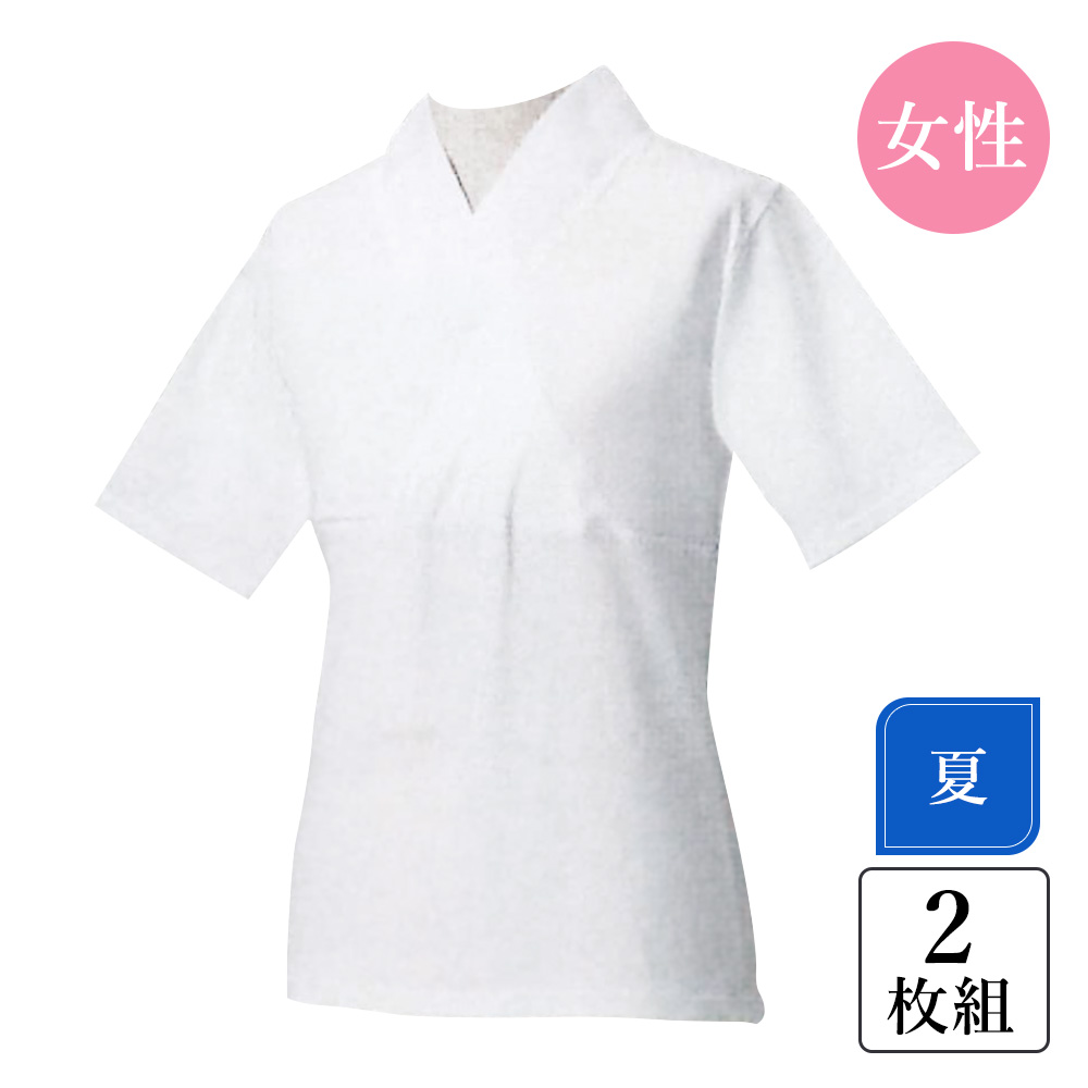 《夏用》女性用＊Tシャツ半襦袢 半袖〈2枚組〉M/L/LL（60851-60853）