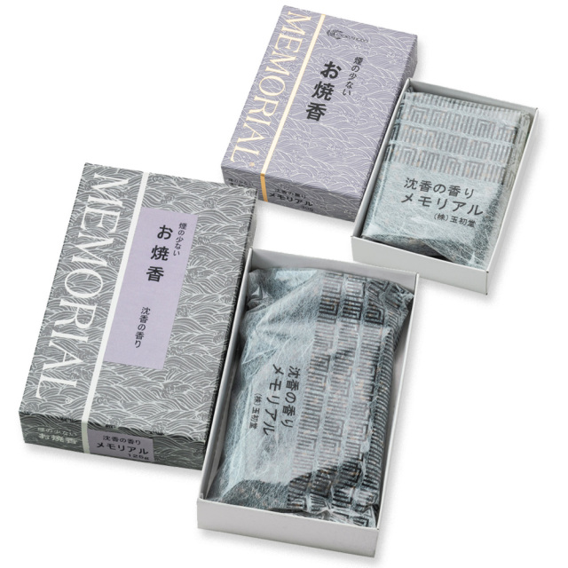 煙の少ないお焼香 メモリアル 沈香の香り 30g/125g箱入り（40409-40410）