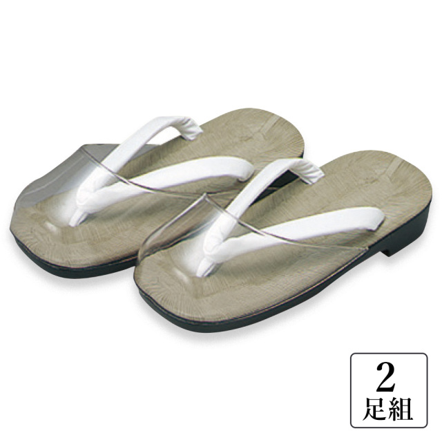 《雨カバー付き》ウレタン底 高級からす表 みぞればき M/L/2L〈2足組〉（50104-50106）