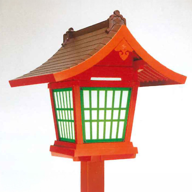 アルミ製 献灯籠〈朱色/青銅色〉寺院用/神社用（55463 55464 55465 55466 56001）