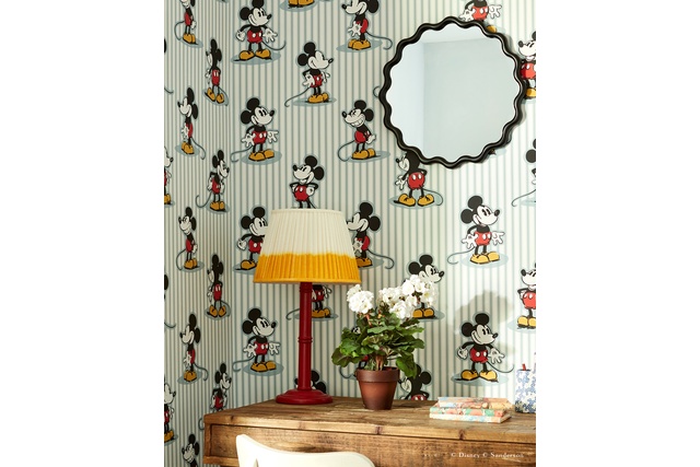 【オーダーカーテン】Disney HOME X Sanderson MickeyStripe(全3色)