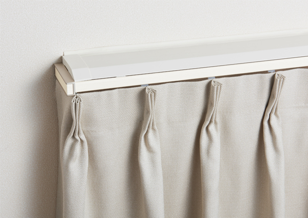 【カーテンレール】エリート カバートップII Mキャップ（プレーンホワイト）