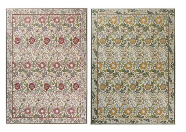 【ウィリアムモリス ラグ 川島織物セルコン】KF1718 ピンク＆ローズ(全2色)