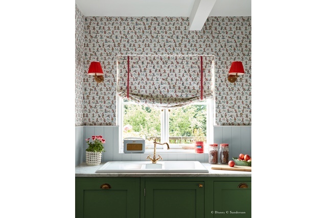 【オーダーカーテン】Disney HOME X Sanderson Mickey & Minnie(全4色)