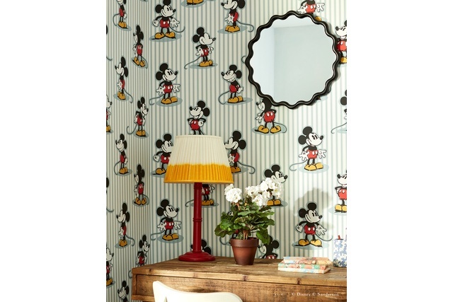 【オーダーカーテン】Disney HOME X Sanderson MickeyStripe(全3色)