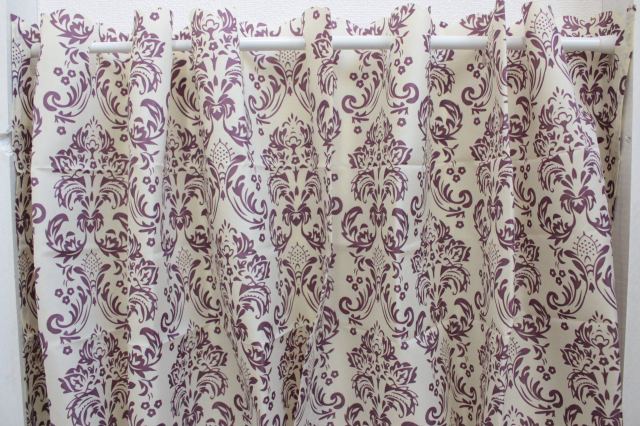 シャワーカーテン 1枚入り ジル 撥水オーナメント 幅145cm 丈45cm 75cm 単品２個までメール便推奨