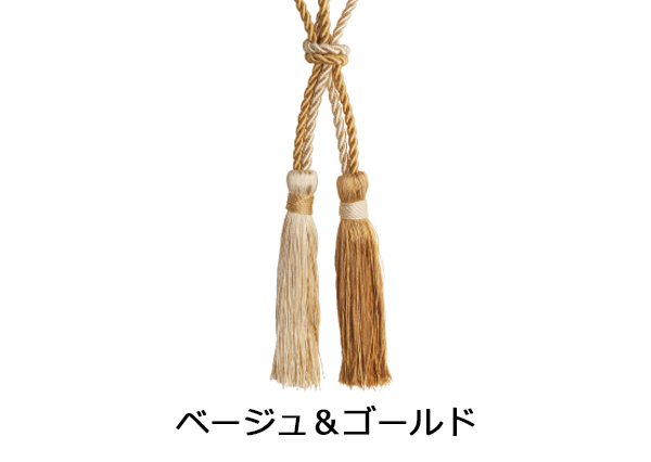 【カーテンタッセル】ルスター タチカワブラインド ベージュ＆ゴールド