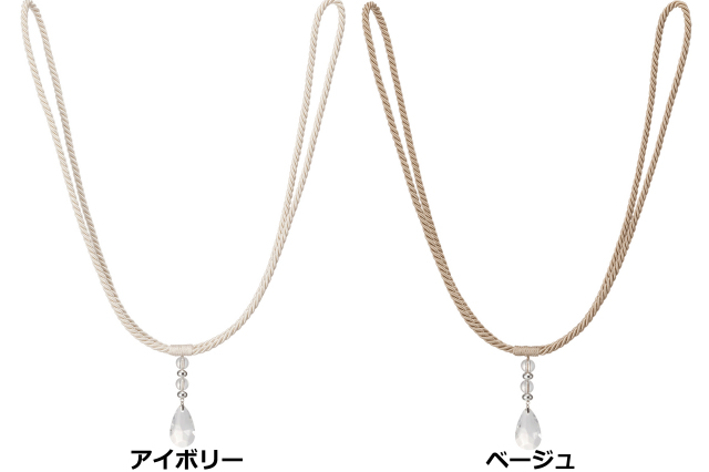【カーテンタッセル】MC70 TOSO　クリスタルモチーフがぶら下がったシンプルなロープタッセル