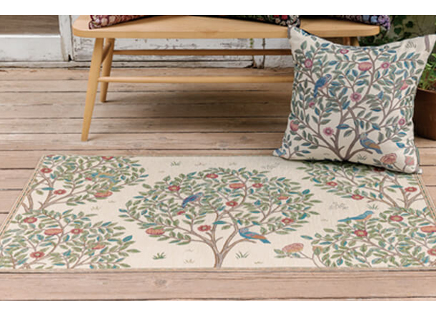 【ウィリアムモリス マット 川島織物セルコン】FH1714A（ I アイボリー）ケルムスコットツリー