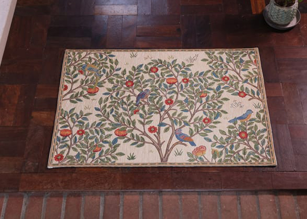 【ウィリアムモリス マット 川島織物セルコン】FH1712A（ I アイボリー）ケルムスコットツリー