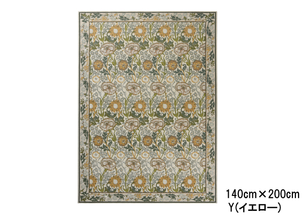 【ウィリアムモリス ラグ 川島織物セルコン】KF1718 ピンク＆ローズ(全2色)