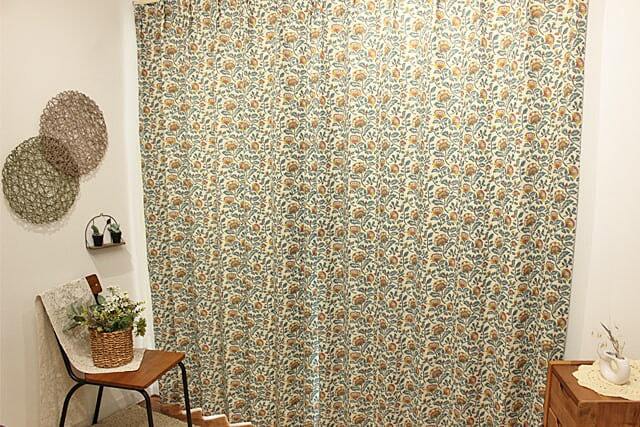 【オーダーカーテン】ルトレ(全2色) 1級遮光 遮熱 ウォッシャブル 花柄