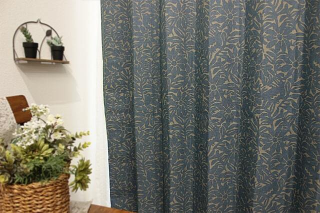 【オーダーカーテン】ラッシュ(全3色) 1級遮光 遮熱 ウォッシャブル 花柄