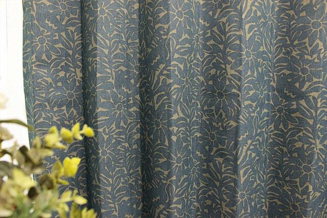 【オーダーカーテン】ラッシュ(全3色) 1級遮光 遮熱 ウォッシャブル 花柄