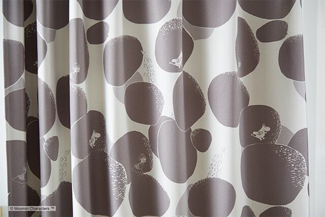 【既製品カーテン】ムーミン ロックパターン(全2色) 2