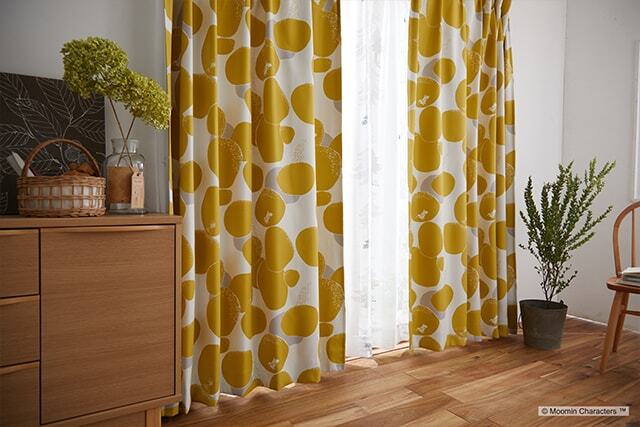 【既製品カーテン】ムーミン ロックパターン(全2色) 6