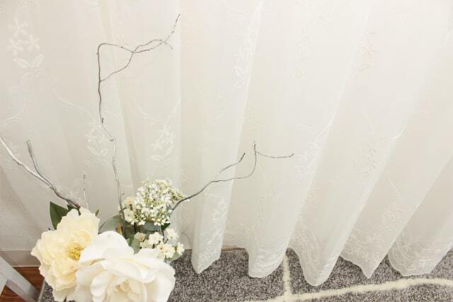 【オーダーレース】クラン 防炎 刺繍レース 裾スカラップ