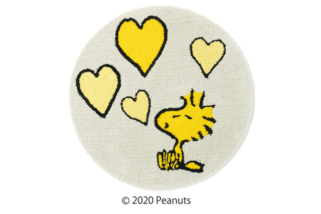 愛のメッセージを伝えるウッドストック｜【PEANUTSマット】ウッド