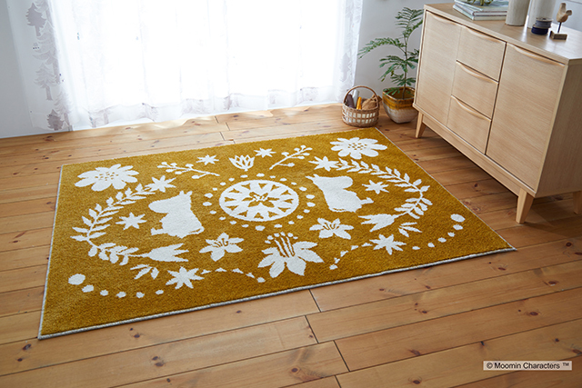【ムーミンラグ】フォークラインラグ全3色 4