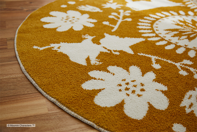 【ムーミンラグ】Mフォークラインラグ全3色 5