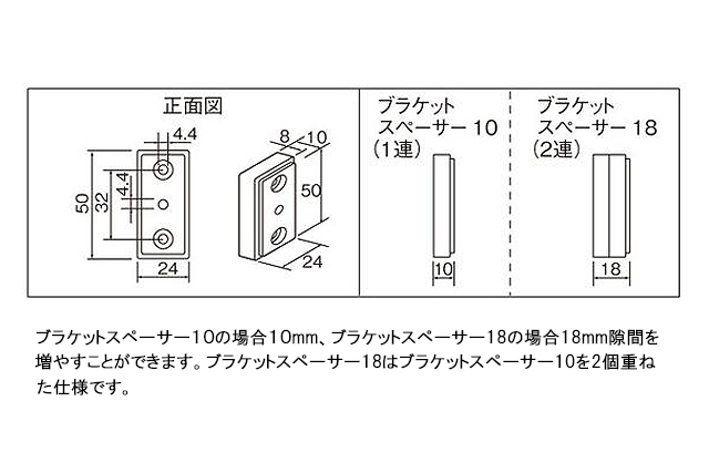 ニチベイ】ブラケットスペーサー10・18