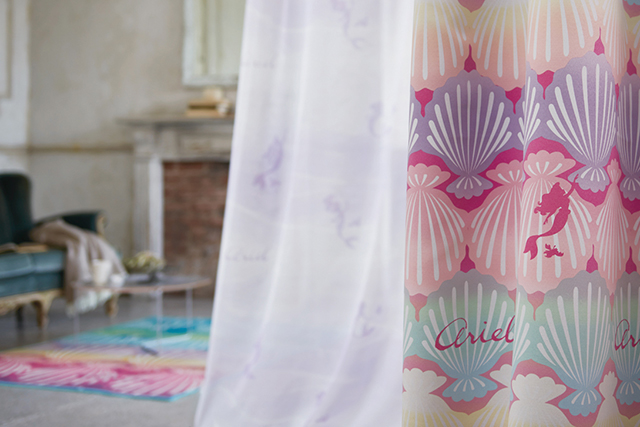 【既製品レース：1枚入】ディズニー プリンセス カラフルでかわいいアリエルのドレープとレース2