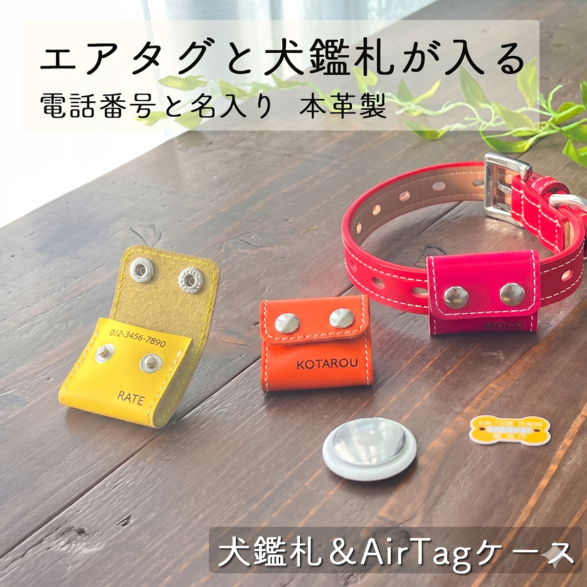 エアタグ入れ AirTag入れ 犬鑑札 入れ 犬鑑入れ 注射プレート 注射済 プレート エアタグケース ケース 犬鑑札が入る 迷子札 犬鑑札入れ 首輪用 カバー ホルダー 注射済票入れ 犬 日本製