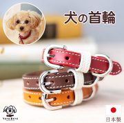 犬 首輪 革製 犬の首輪 小型犬首輪　m-s