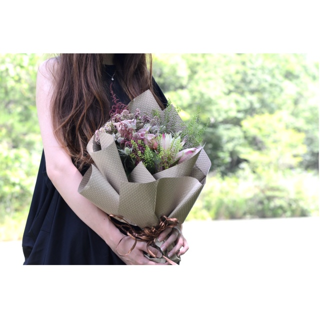 エンボス両面ラミ花束
