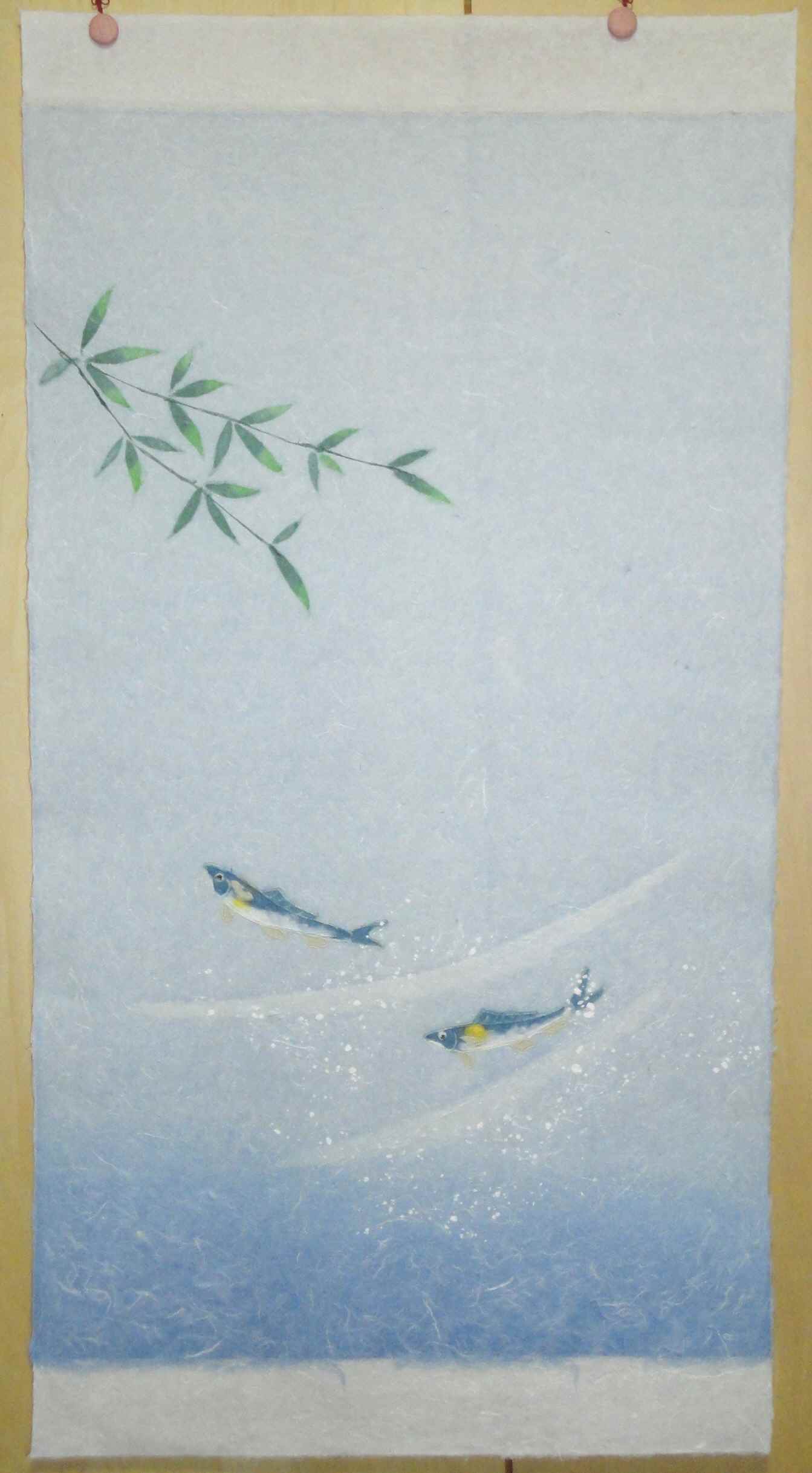 越前手漉き創作和紙　【鮎】
