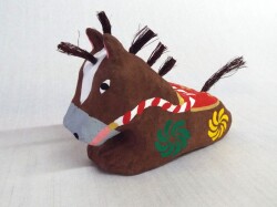 五箇山　紙塑人形　午