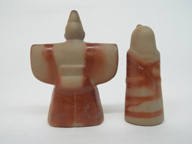 【立雛】　備前焼ひな人形