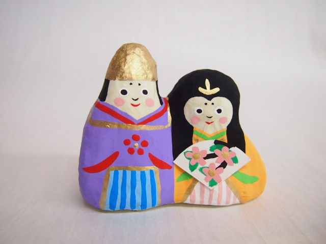 五箇山紙塑人形　寄り添い雛