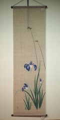 手描きタペストリー　燕子花