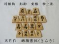 将棋駒　天月作　錦旗