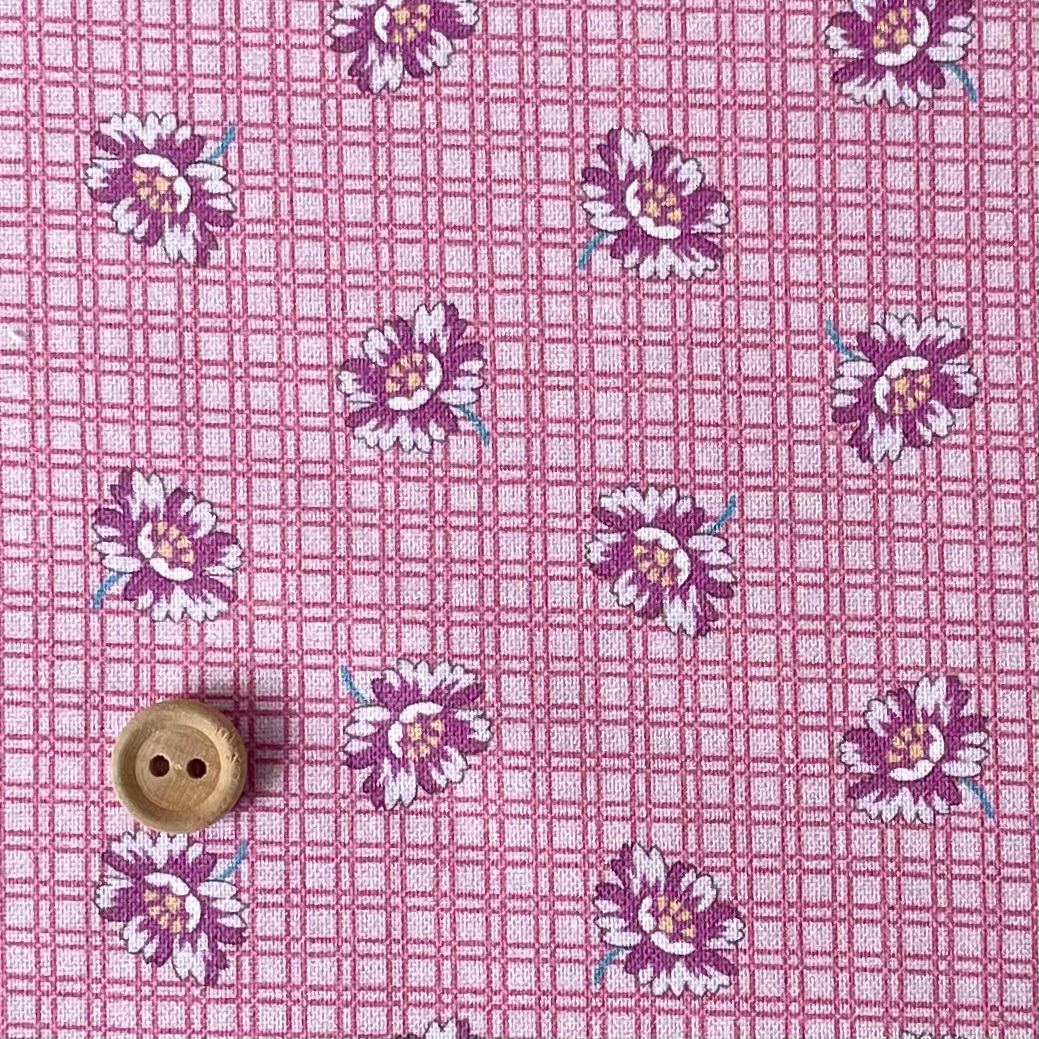 16-0202A  FRORET  flower on check