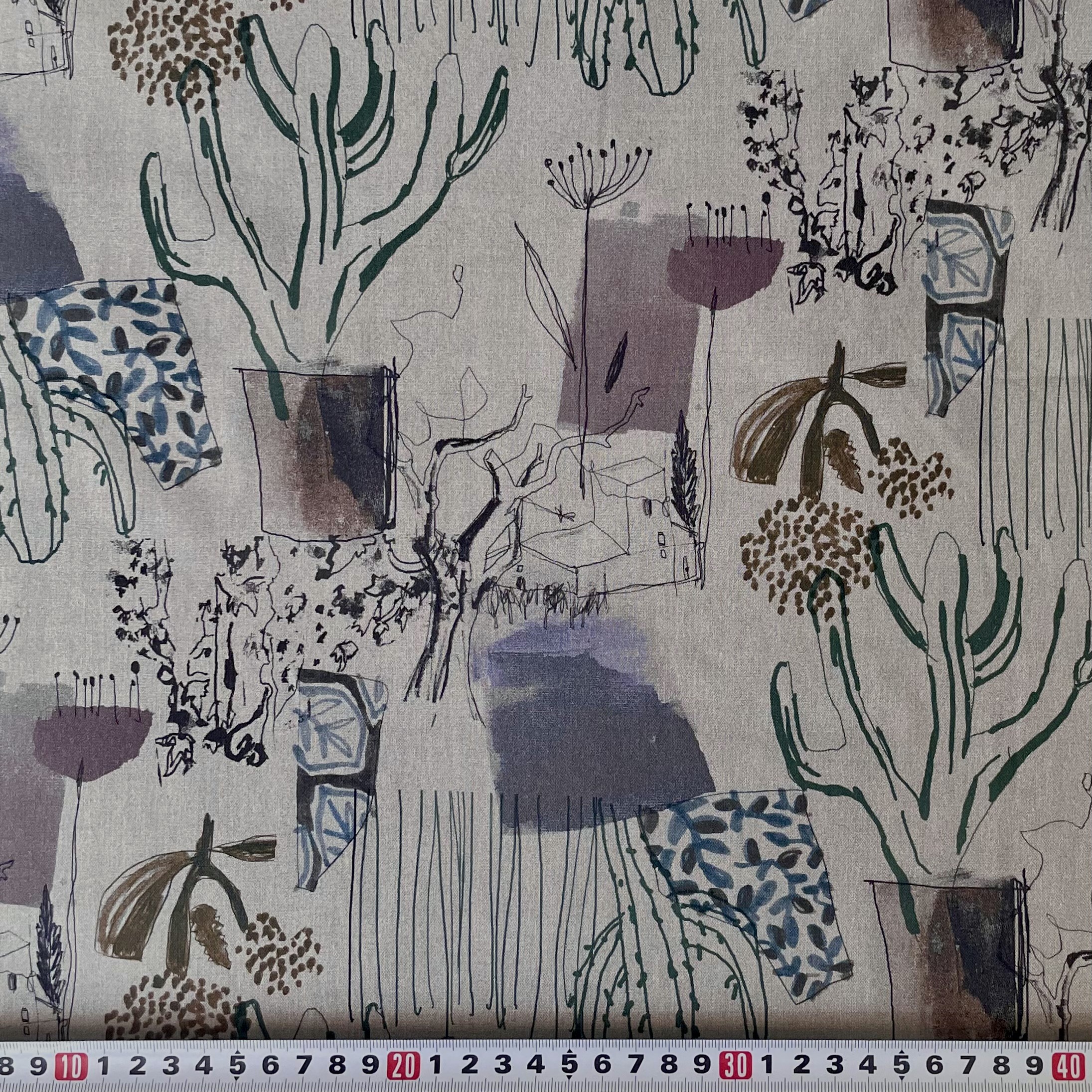 16-0214B  designer's choice　CACTUS COLLAGE グレー