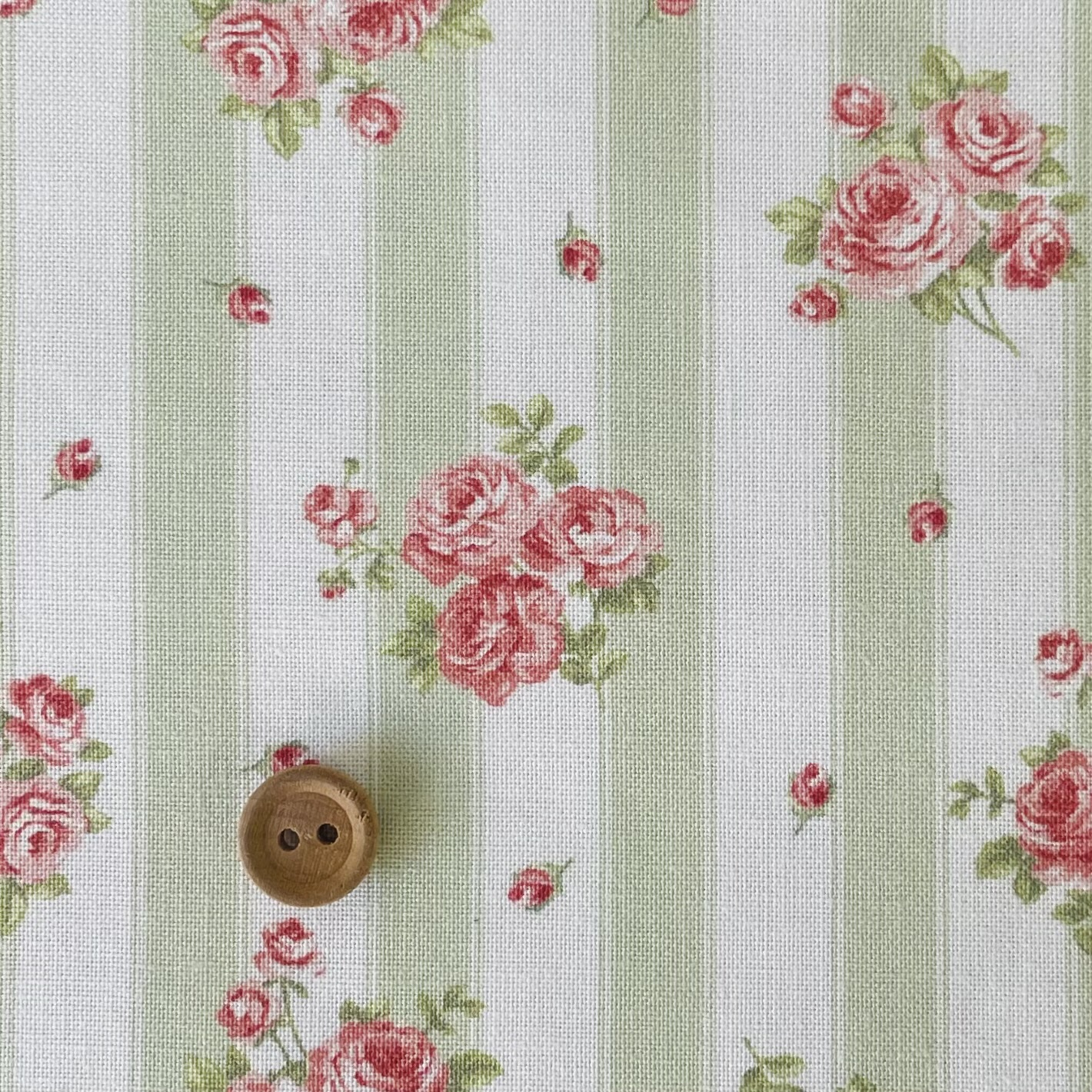 16-0252C  Romantic Flowers  ブーケ＆ストライプ green