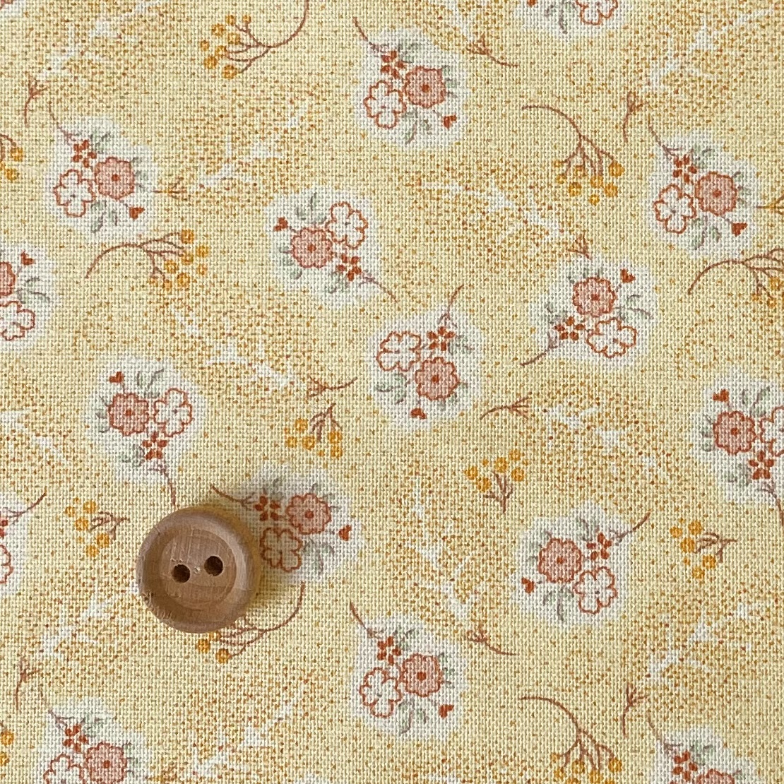 16-0265D  Antique pattern   点描＆フラワー  yellow