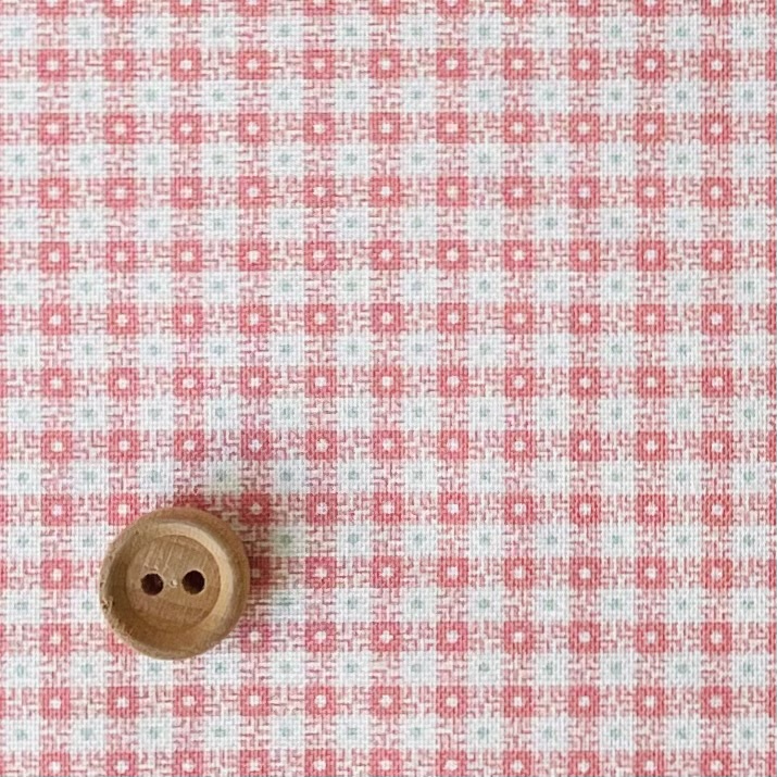 16-0266B  Antique pattern   ミニドットチェック  pink　加工中！