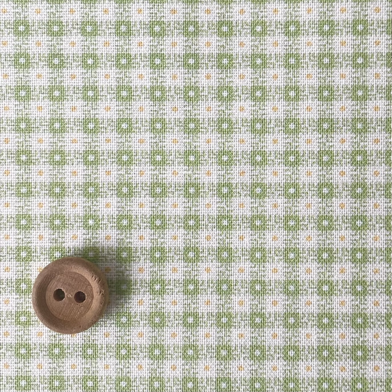 16-0266D  Antique pattern   ミニドットチェック  green 加工中！
