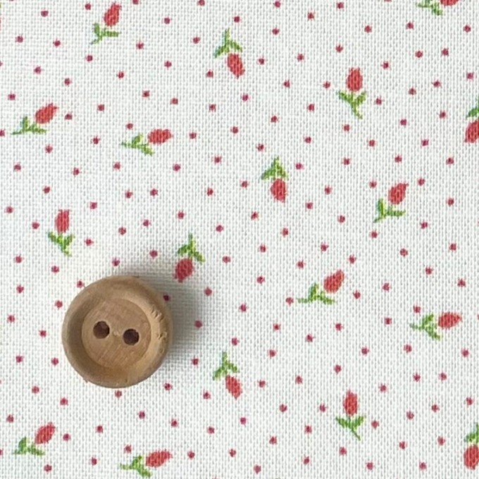 16-0268A  Antique pattern  ミニつぼみ  white