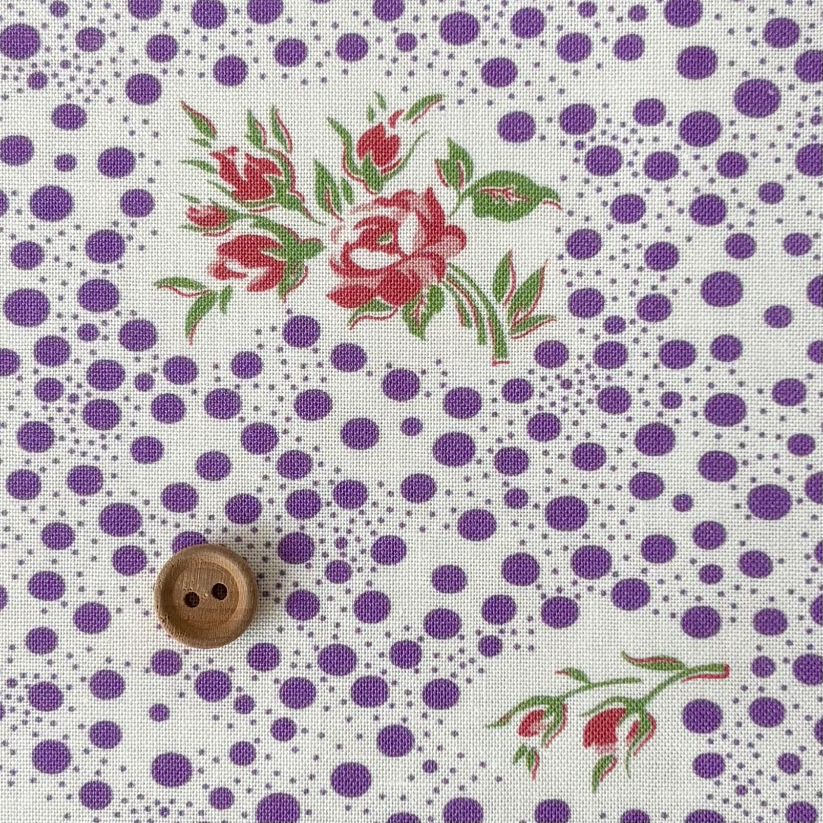 16-0285B   pantry 30's collection  バブルドットフラワー   purple