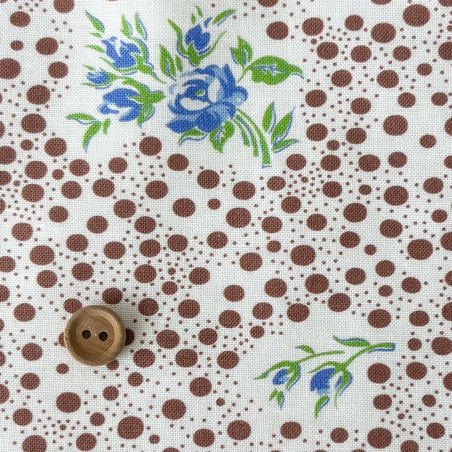 16-0285D   pantry 30's collection  バブルドットフラワー   brown