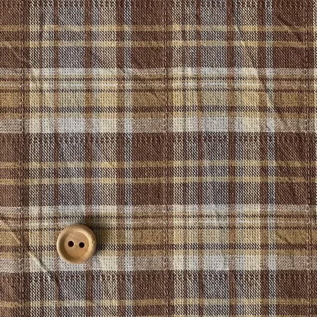 Y25-0241B  マドラス風ビッグチェック  mustardbrown