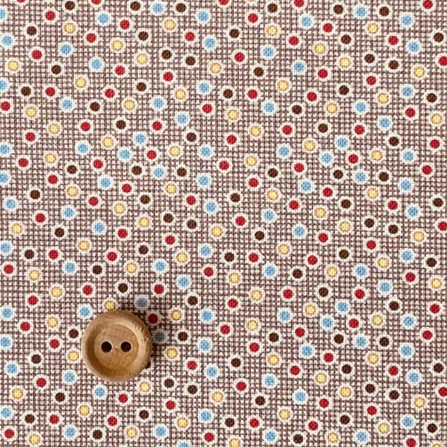 16-0244D  30's collection カラフルミニドット brown
