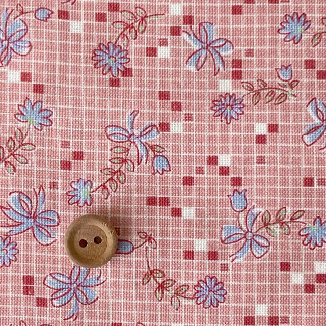 16-0248A  30's collection フラワー＆リボン pink