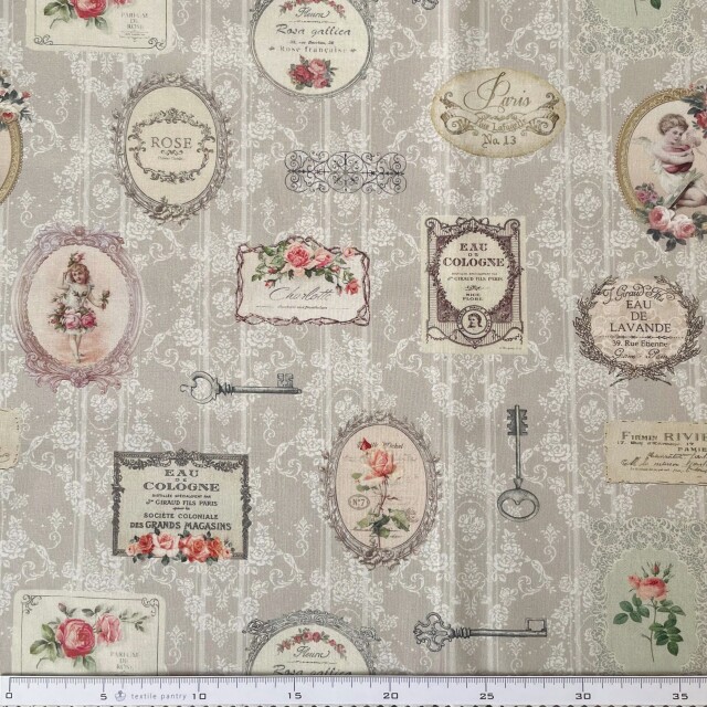 17-0251C  Romantic Flowers  ローズメダリオン beige