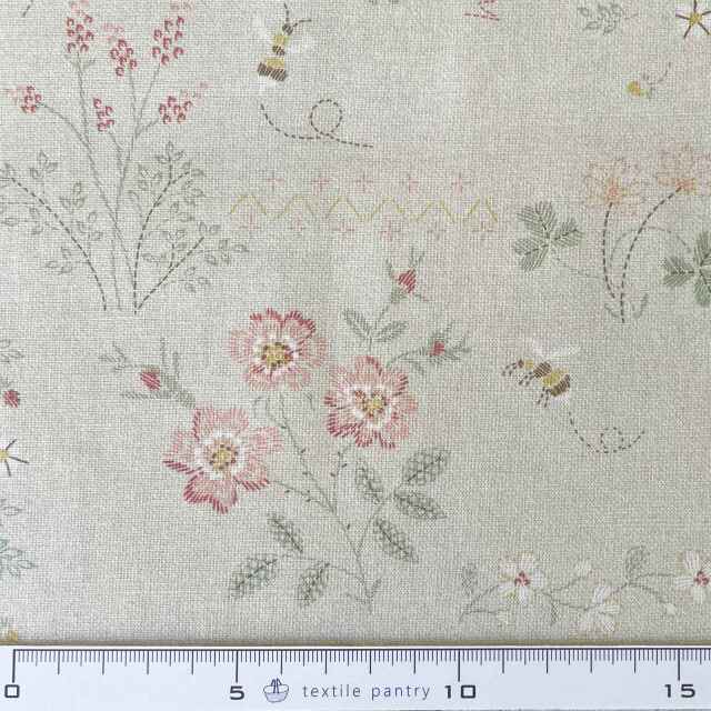 16-0256B Tasty collection *Flower&Bee* ライトベージュ